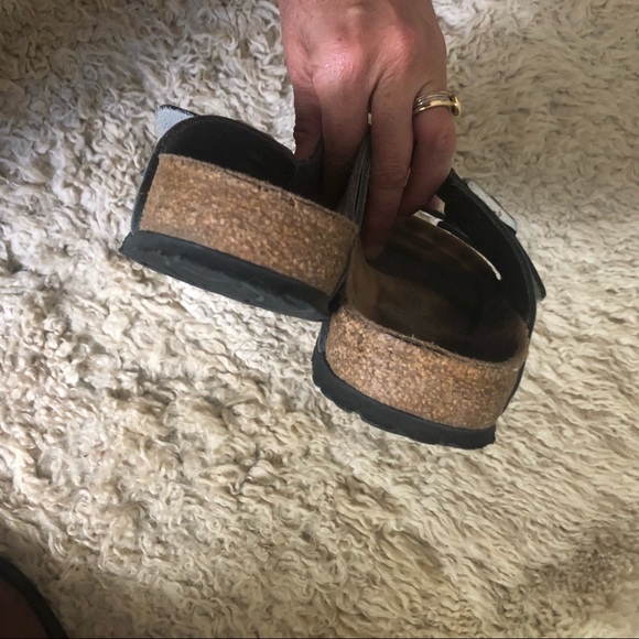 Silver metallic Birkenstock Arizona soft footbed 39 - Picture 4 of 7